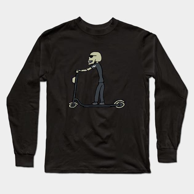 E-Scooter Electric Scooter Long Sleeve T-Shirt by Mark Ewbie